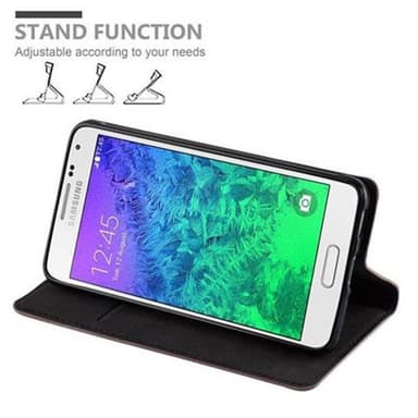 Samsung Galaxy ALPHA lommebokdeksel case (brun)
