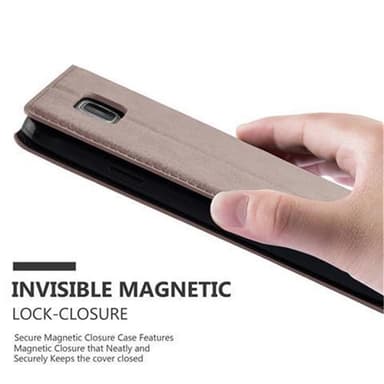 Samsung Galaxy ALPHA lommebokdeksel case (brun)