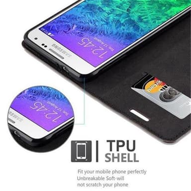 Samsung Galaxy ALPHA lommebokdeksel case (brun)