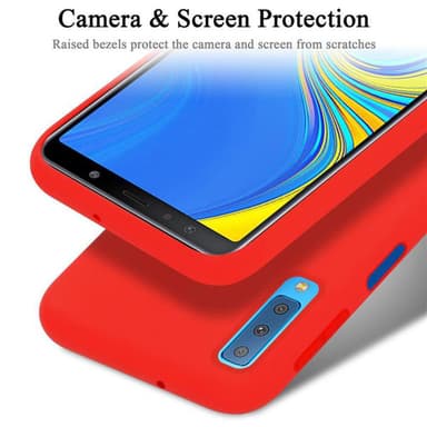 Samsung Galaxy A7 2018 silikondeksel case (rød)