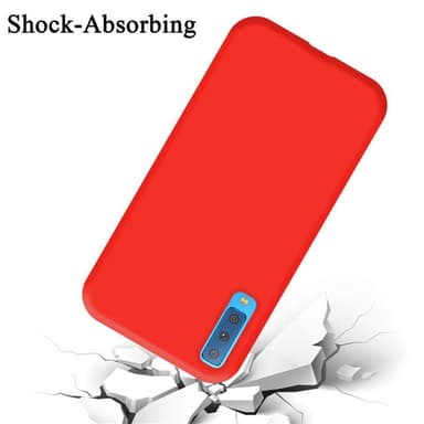 Samsung Galaxy A7 2018 silikondeksel case (rød)