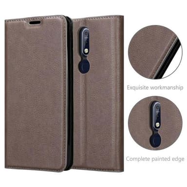lommebokdeksel Nokia 7.1 case (brun)