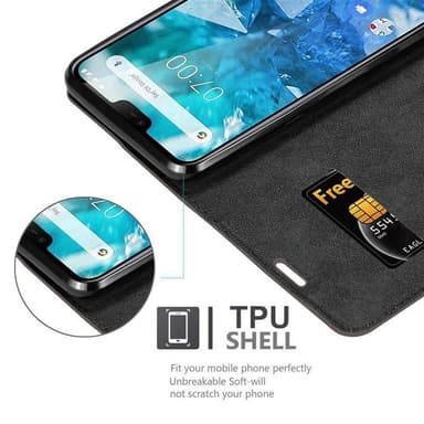 lommebokdeksel Nokia 7.1 case (brun)