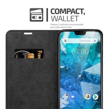 lommebokdeksel Nokia 7.1 case (brun)