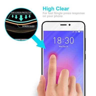 MEIZU M6 Skjermbeskytter Skärmskydd (hvit)