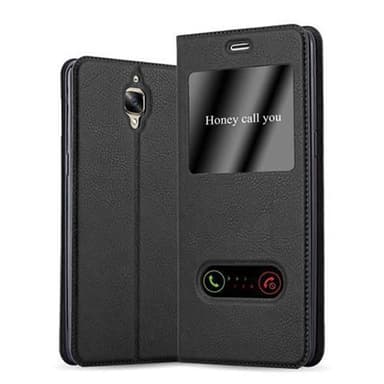 OnePlus 3 / 3T lommebokdeksel cover (svart)
