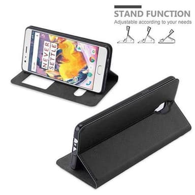OnePlus 3 / 3T lommebokdeksel cover (svart)