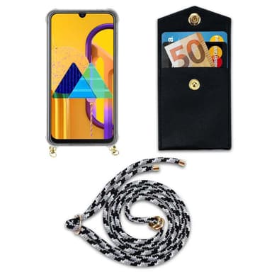 Samsung Galaxy M21 / M30s Deksel med Halskjede (grå)