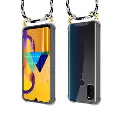 Samsung Galaxy M21 / M30s Deksel med Halskjede (grå)