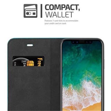 lommebokdeksel iPhone X / XS case (turkis)