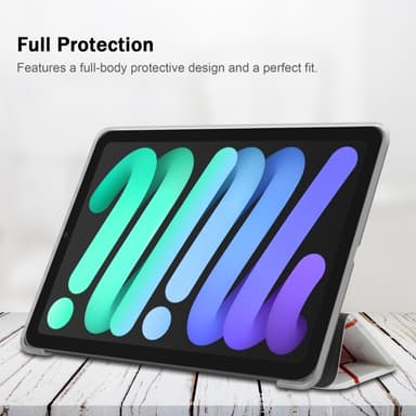 iPad MINI 6 (8.3 Toll) lommebokdeksel cover (hvit)