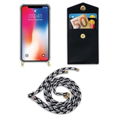 iPhone X / XS Deksel med Halskjede (grå)