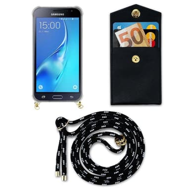 Samsung Galaxy J3 2016 Deksel med Halskjede (svart)