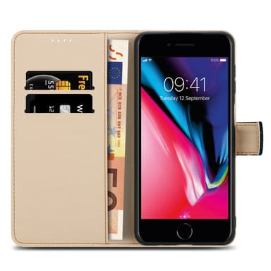 iPhone 7 / 7S / 8 / SE 2020 lommebokdeksel etui (svart)