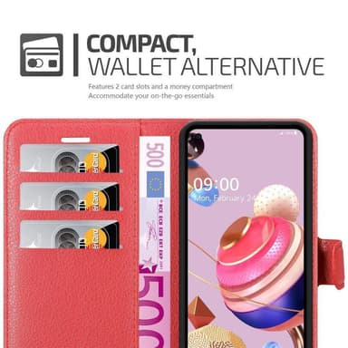 LG K51S lommebokdeksel etui (rød)