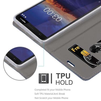 Nokia 3.1 lommebokdeksel etui (blå)