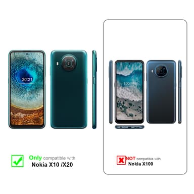 Nokia X10 / X20 lommebokdeksel Blomster (grå)