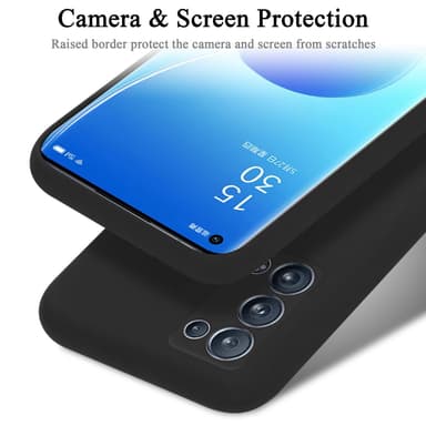 Oppo Reno6 PRO 5G silikondeksel case (svart)