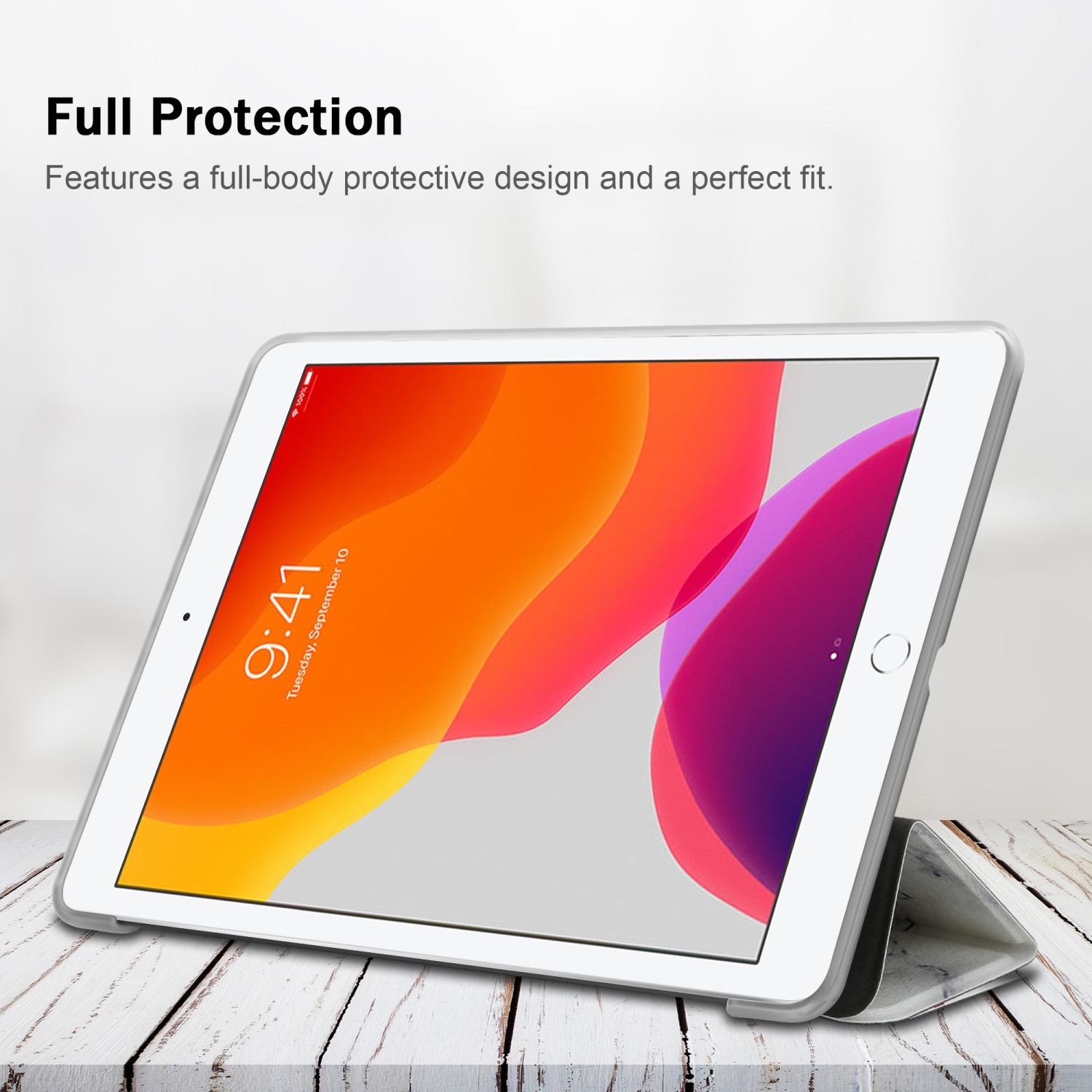 iPad PRO (10.5 Toll) lommebokdeksel cover (hvit)