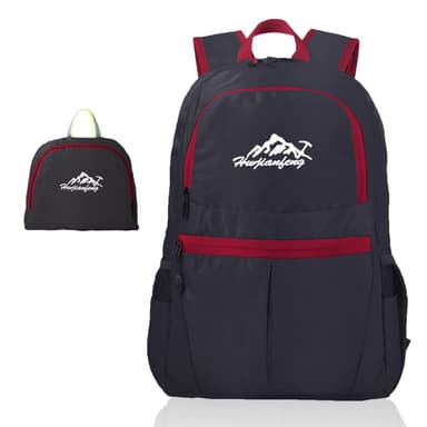 Sammenleggbar ryggsekk 36L unisex vanntett (svart)
