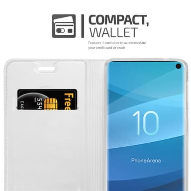 Samsung Galaxy S10 4G lommebokdeksel etui (sølv)