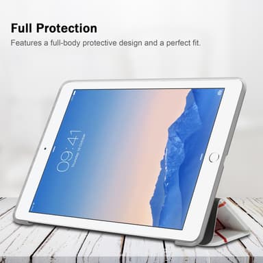 iPad 2 / 3 / 4 lommebokdeksel cover (hvit)