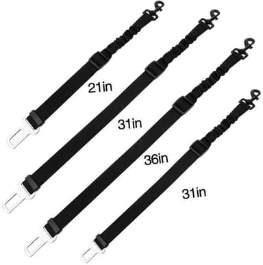 Hundebelte Elastisk bilbelte alle hunderaser (svart)
