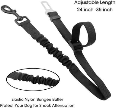 Hundebelte Elastisk bilbelte alle hunderaser (svart)