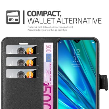 Realme 5 PRO / Realme Q lommebokdeksel etui (svart)