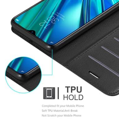 Realme 5 PRO / Realme Q lommebokdeksel etui (svart)