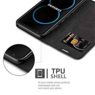 lommebokdeksel Samsung Galaxy S8 case (svart)