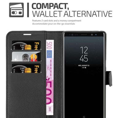 Samsung Galaxy NOTE 8 lommebokdeksel etui (svart)