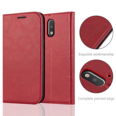 lommebokdeksel Motorola MOTO G4 / G4 PLUS case (rød)