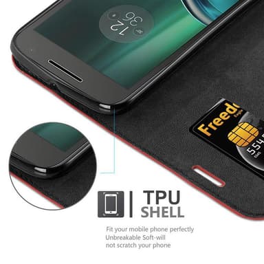 lommebokdeksel Motorola MOTO G4 / G4 PLUS case (rød)