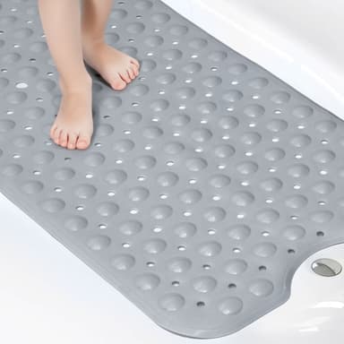 Badematte Dusjmatte Dusjmatte Kan vaskes i maskin (grå)