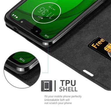lommebokdeksel Motorola MOTO G7 PLAY case (svart)