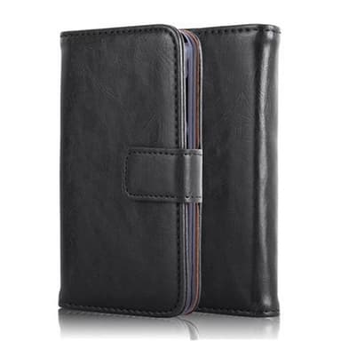 iPhone 5 / 5S / SE 2016 lommebokdeksel etui (svart)
