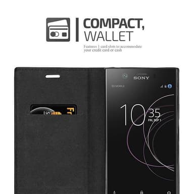 lommebokdeksel Sony Xperia XZ1 case (svart)