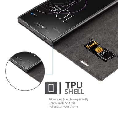 lommebokdeksel Sony Xperia XZ1 case (svart)
