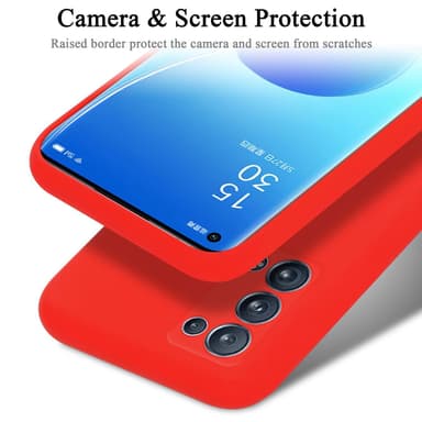 Oppo Reno6 PRO 5G silikondeksel case (rød)