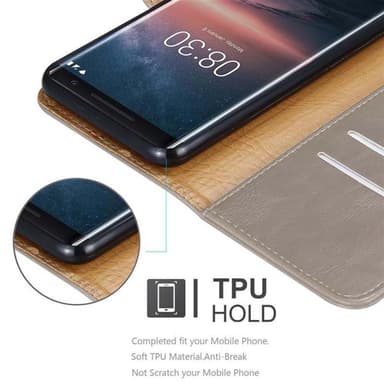 Nokia 8 Sirocco lommebokdeksel etui (brun)