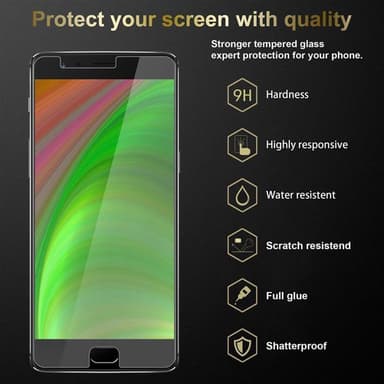 OnePlus 3 / 3T 3x Skjermbeskytter Skärmskydd