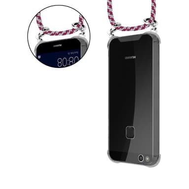 Huawei P10 Deksel med Halskjede (rød)