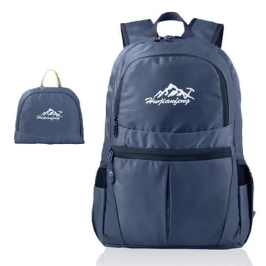 Sammenleggbar ryggsekk 36L unisex vanntett (mørkeblå)