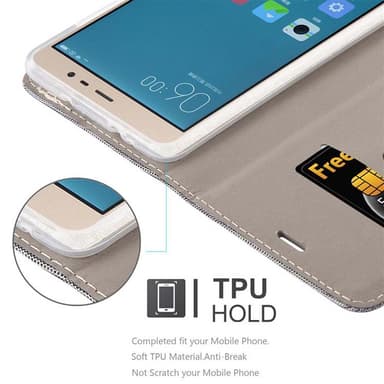 Xiaomi RedMi NOTE 3 lommebokdeksel etui (grå)