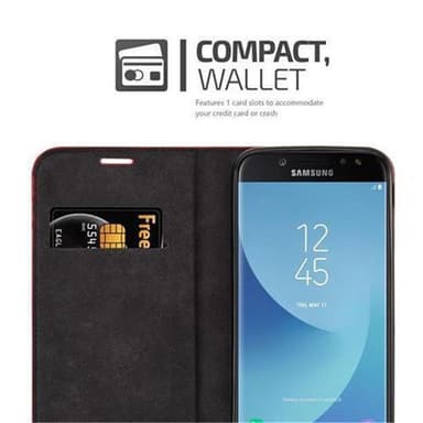 lommebokdeksel Samsung Galaxy J7 2017 case (rød)