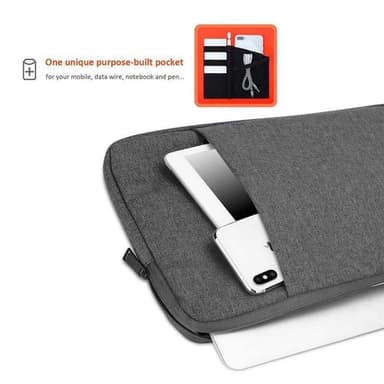 Laptopveske deksel 15.6 Toll (grå)