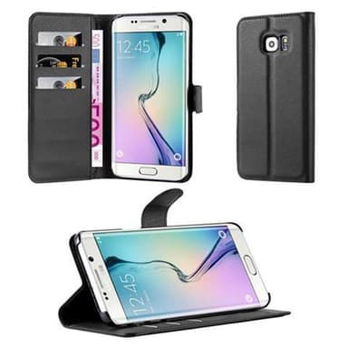Samsung Galaxy S6 EDGE lommebokdeksel etui (svart)