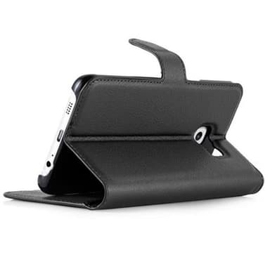 Samsung Galaxy S6 EDGE lommebokdeksel etui (svart)