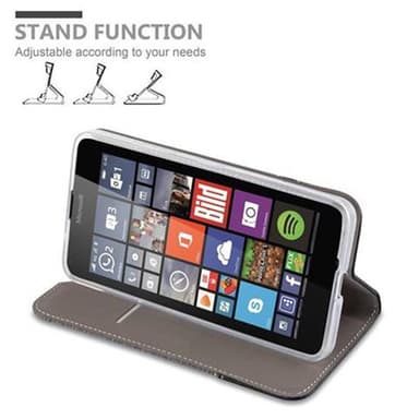 Nokia Lumia 640 lommebokdeksel etui (grå)